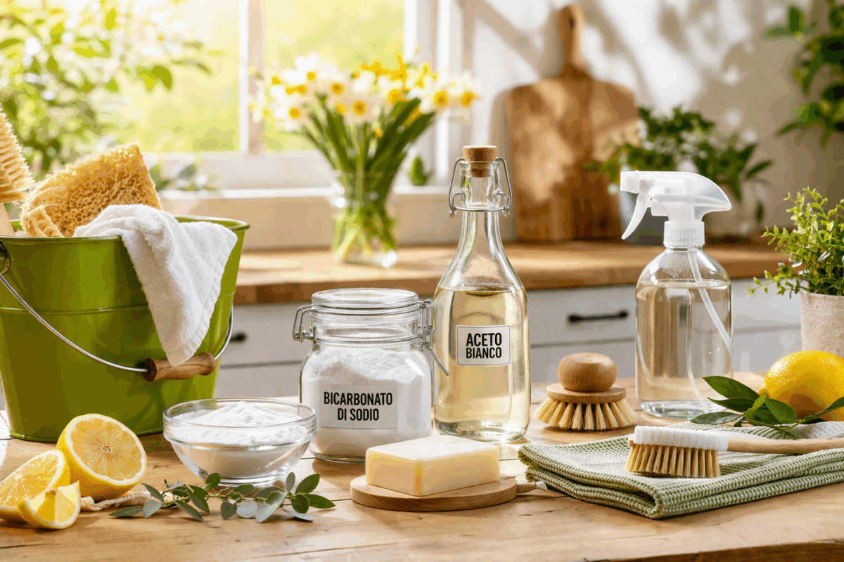 Pulizie di primavera con rimedi naturali: aceto, bicarbonato e ingredienti fai da te