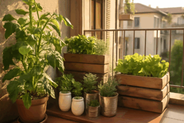 Orto sul balcone: come iniziare da zero con materiali di riciclo (guida per principianti)
