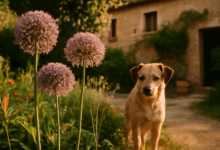 Allium ornamentale e cani