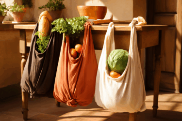 Borse riutilizzabili fai-da-te per frutta e verdura