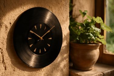 Orologio da vinile 33 giri: riciclo creativo