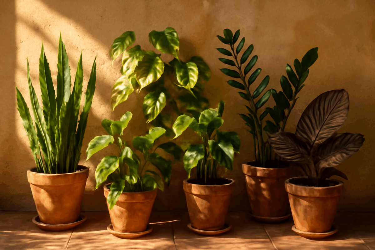 Piante da interno eleganti che crescono con poca luce
