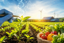 Tecniche genomiche applicate all’agricoltura sostenibile con pianta modificata in laboratorio e coltivazioni agricole illuminate dal sole