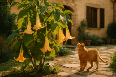 Brugmansia: il pericolo nascosto per cani e gatti nei giardini