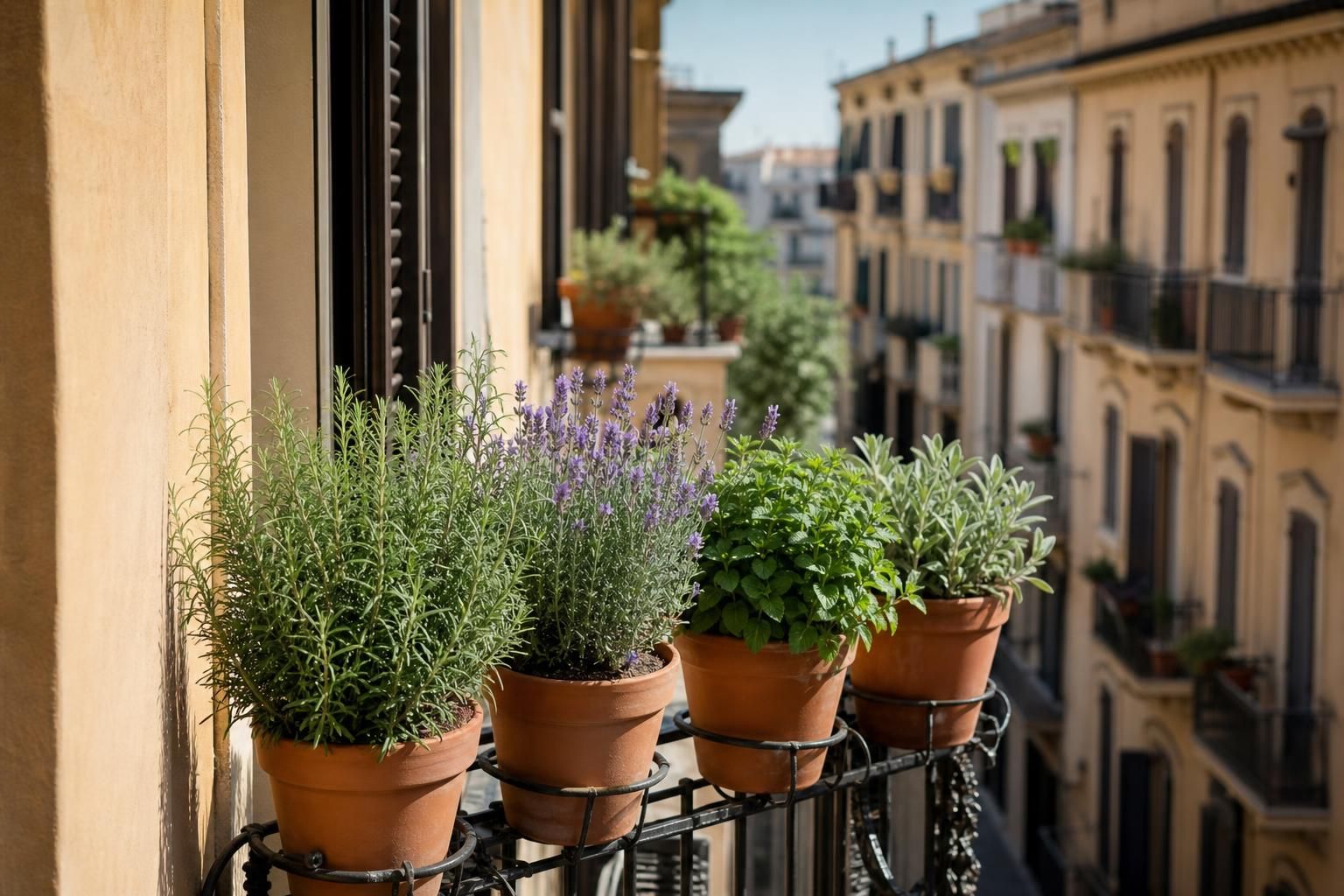 Le erbe aromatiche che rendono il balcone meno invitante per i piccioni