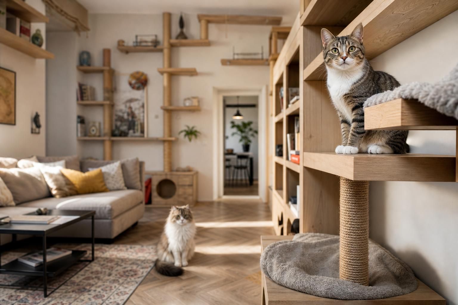 Gatto in appartamento: quanto spazio gli serve davvero per stare bene - approfondimento
