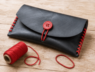 Portamonete da camera d’aria: riciclo creativo