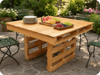 Tavolo con pallet per esterni: idee fai da te per arredare giardino e terrazzo spendendo poco