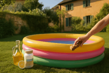 Pulire la piscina gonfiabile in modo naturale (e sicura per i bambini)