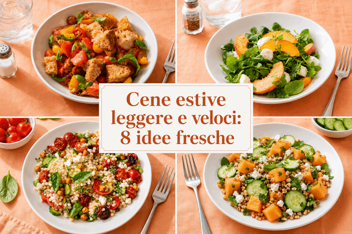 Cene estive leggere e veloci: 8 idee fresche quando fa troppo caldo