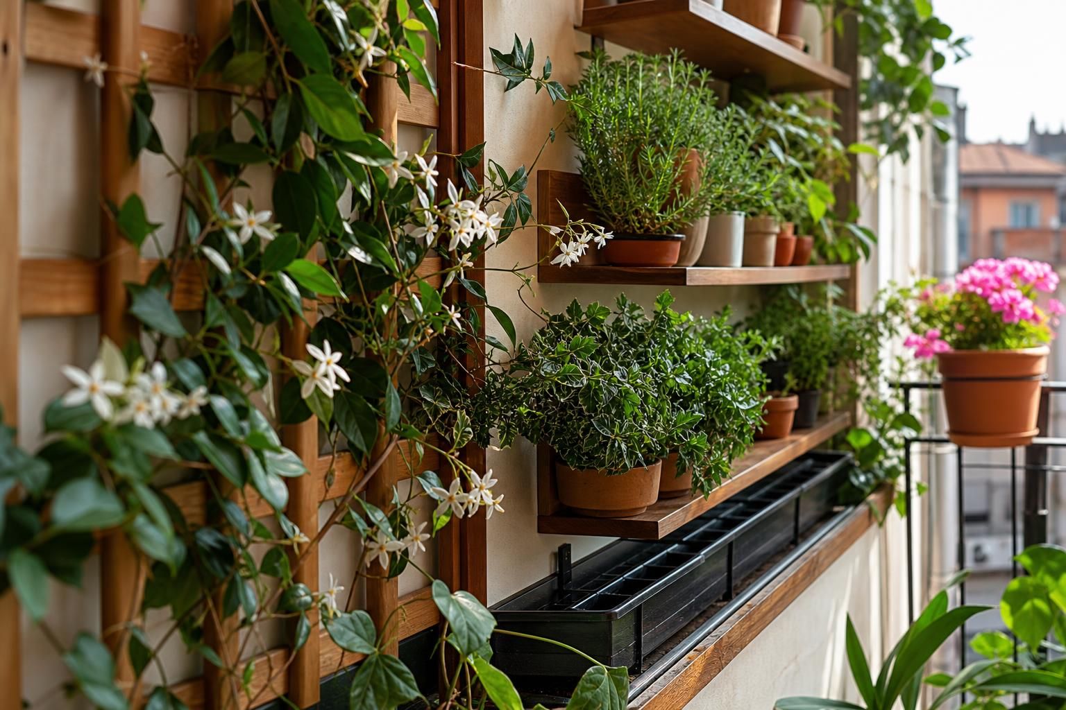 Balcone piccolo? Le piante verticali che arredano senza rubare spazio - dettaglio