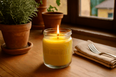 Candela anti-mosquito alla citronella fai-da-te