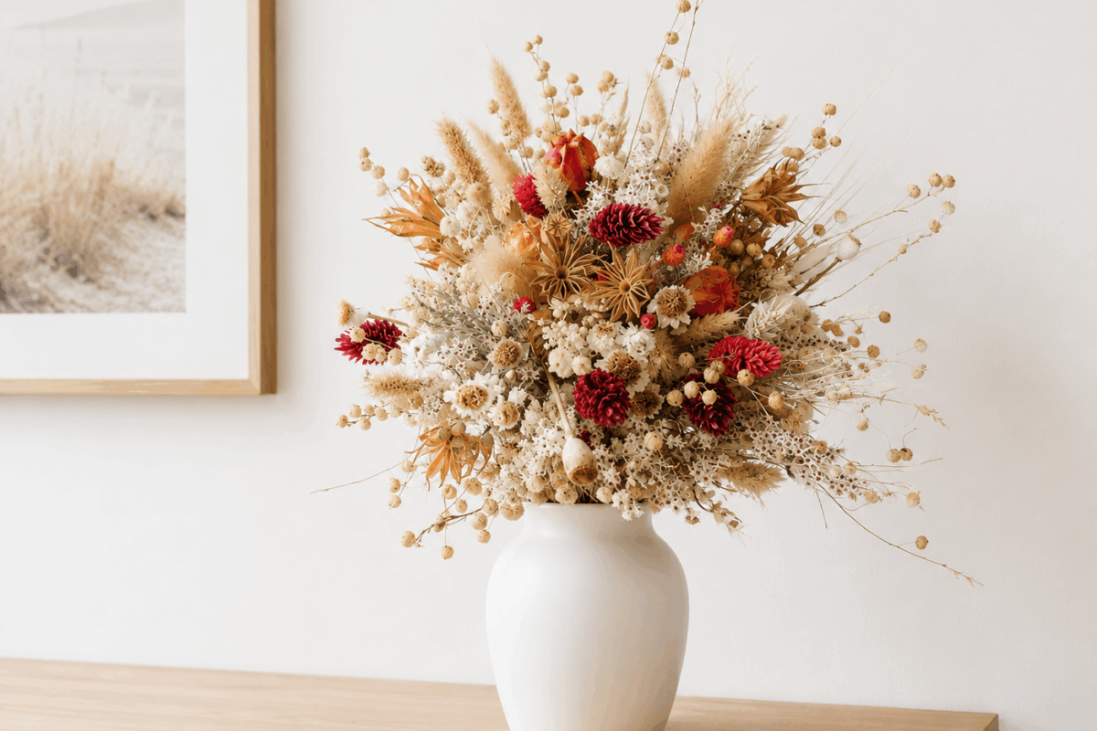 Un delizioso bouquet di fiori estivi secchi per abbellire la casa tutto l'anno