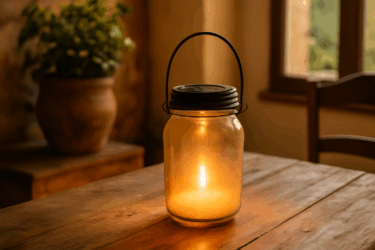 Faro solare da giardino con vasetto: fai-da-te green
