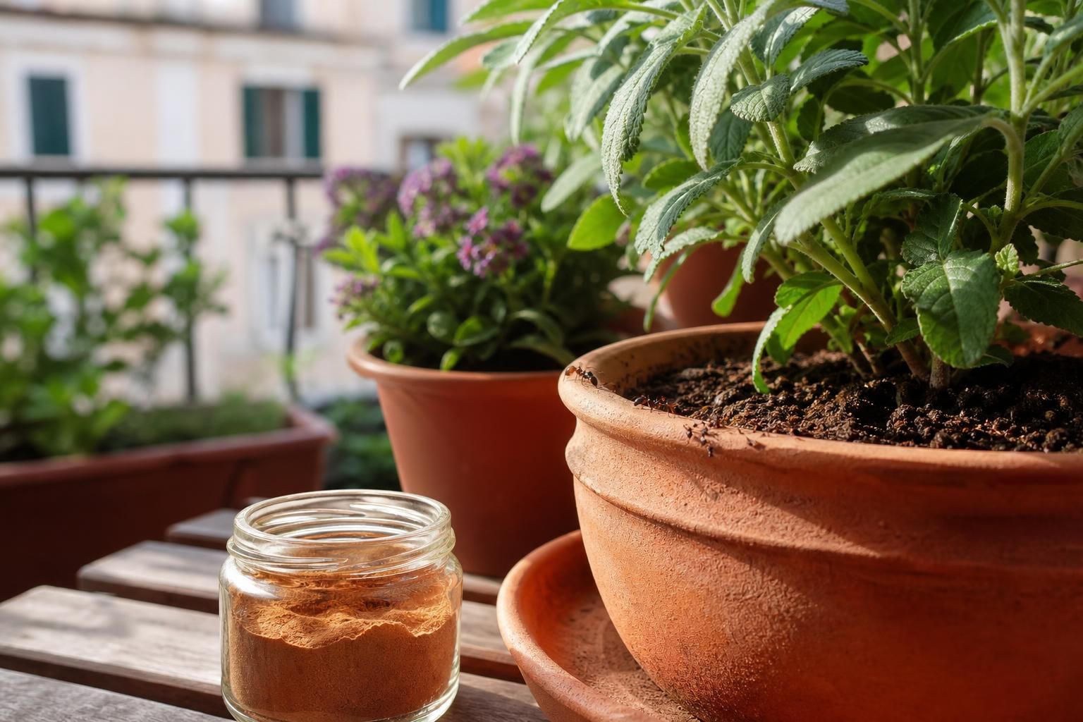 Formiche nei vasi sul balcone? La cannella può aiutarti davvero