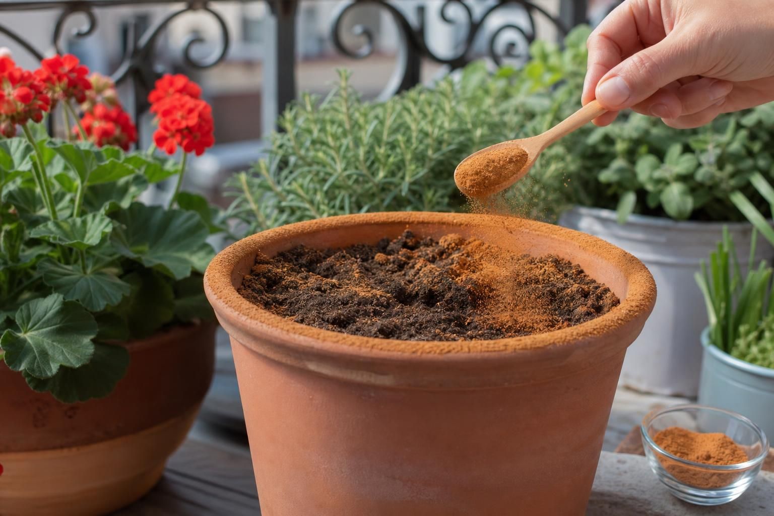 Formiche nei vasi sul balcone? La cannella può aiutarti davvero - dettaglio