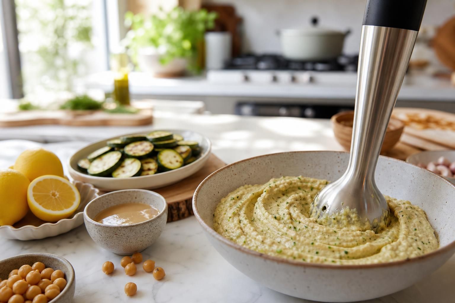 L’hummus con zucchine che sazia davvero e resta leggero - dettaglio