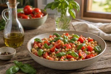 L’insalata di ceci e pomodori che ti salva la cena in 10 minuti