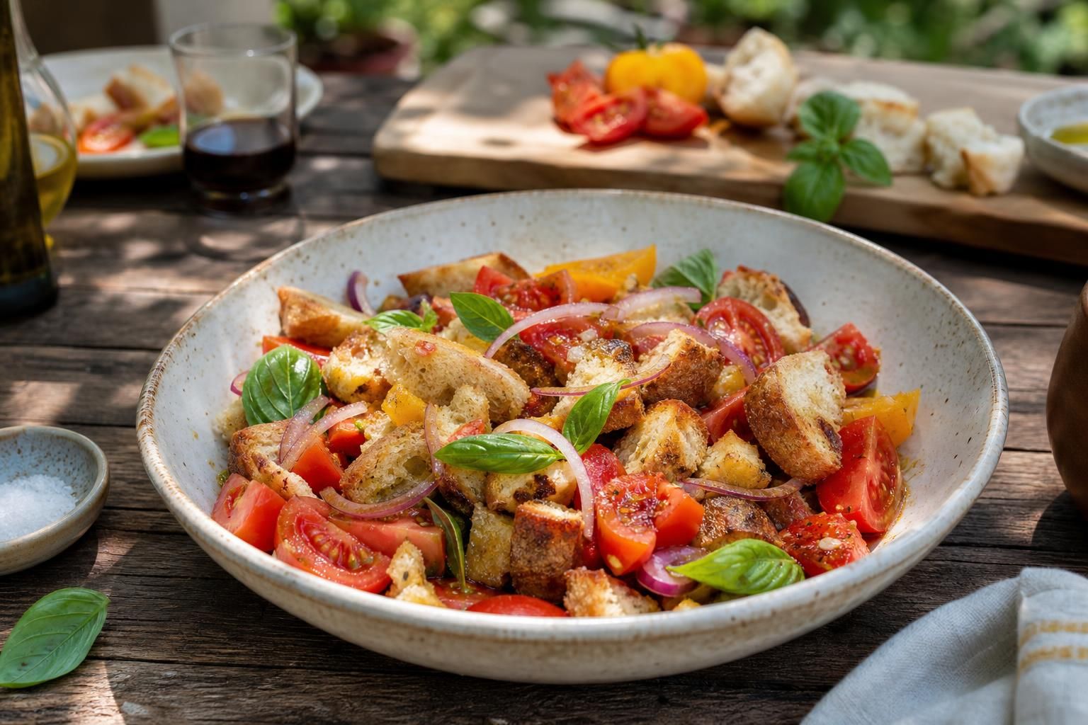 Panzanella croccante, il trucco toscano per un pranzo fresco e saporito