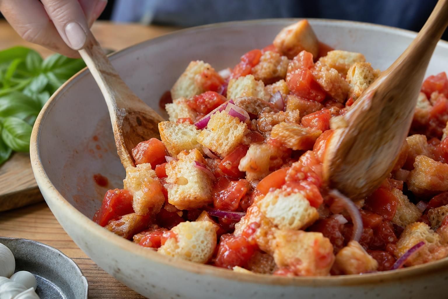 Panzanella croccante, il trucco toscano per un pranzo fresco e saporito - dettaglio