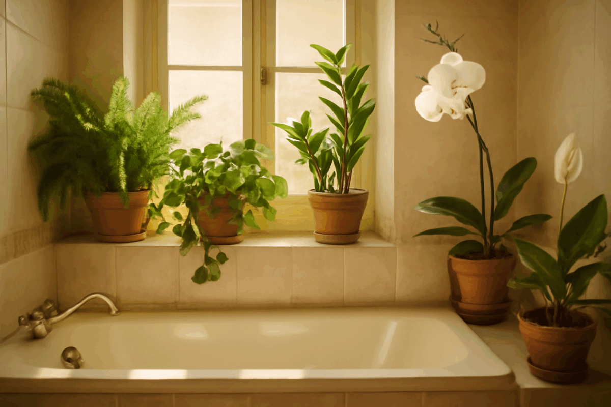 Piante da bagno per trasformare una stanza buia in un'oasi verde