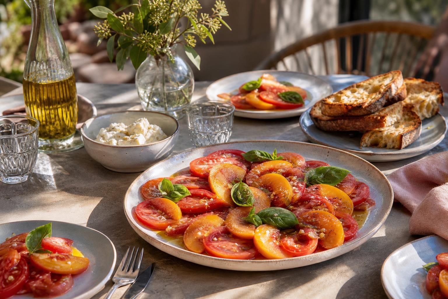 Pomodori e pesche nel piatto fresco dell’estate che si prepara in 10 minuti - approfondimento