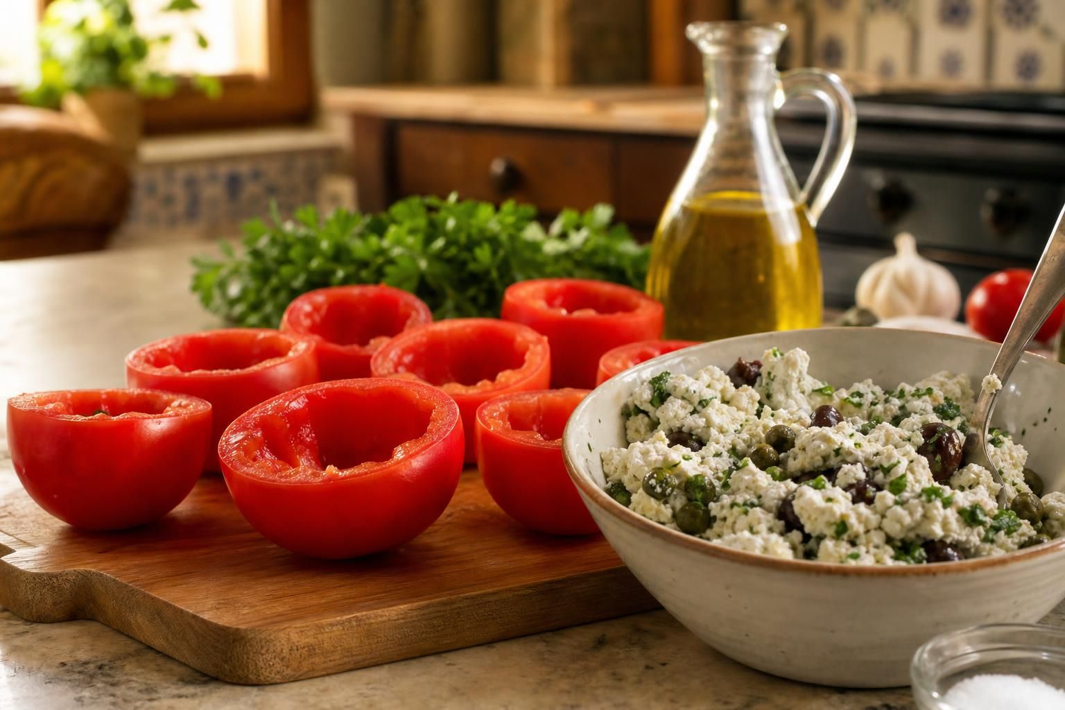 Pomodori ripieni freddi: l’idea senza forno per una cena estiva - dettaglio