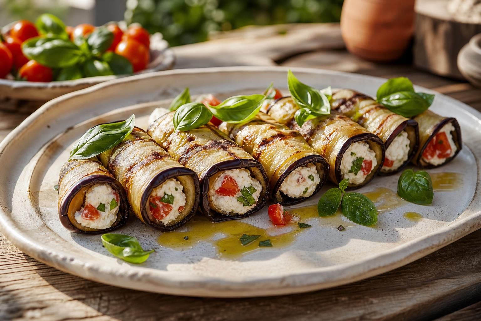 Rotolini di melanzane freddi: l’idea estiva furba per antipasto o cena