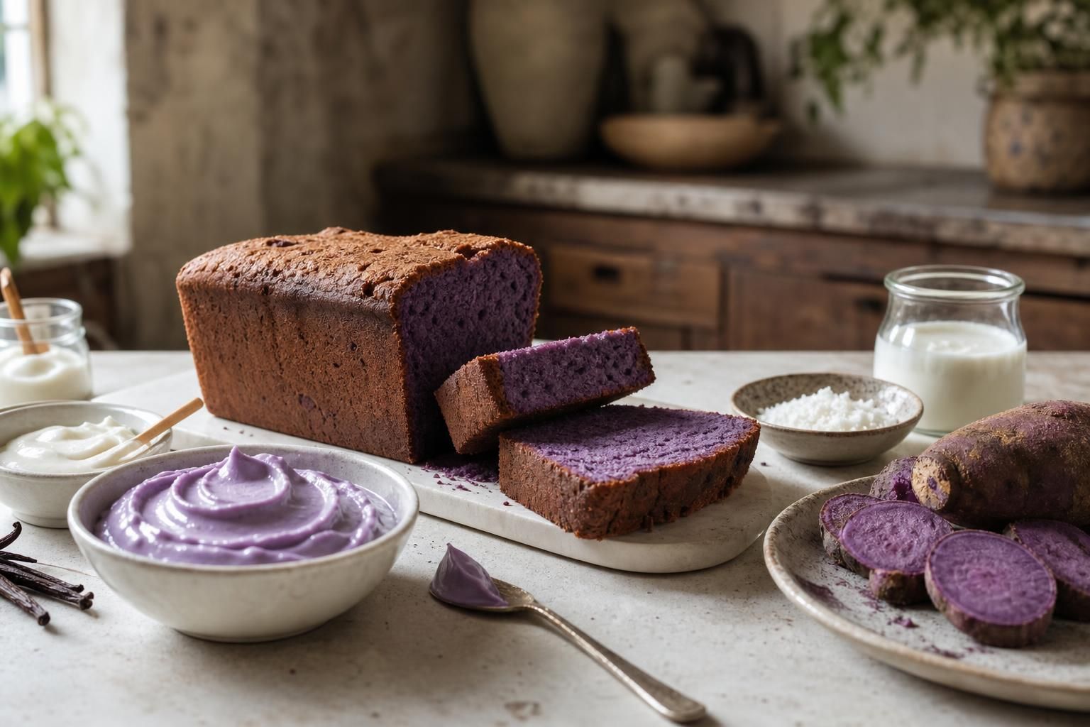 Ube nei dolci: il tubero viola che colora torte e creme in modo naturale