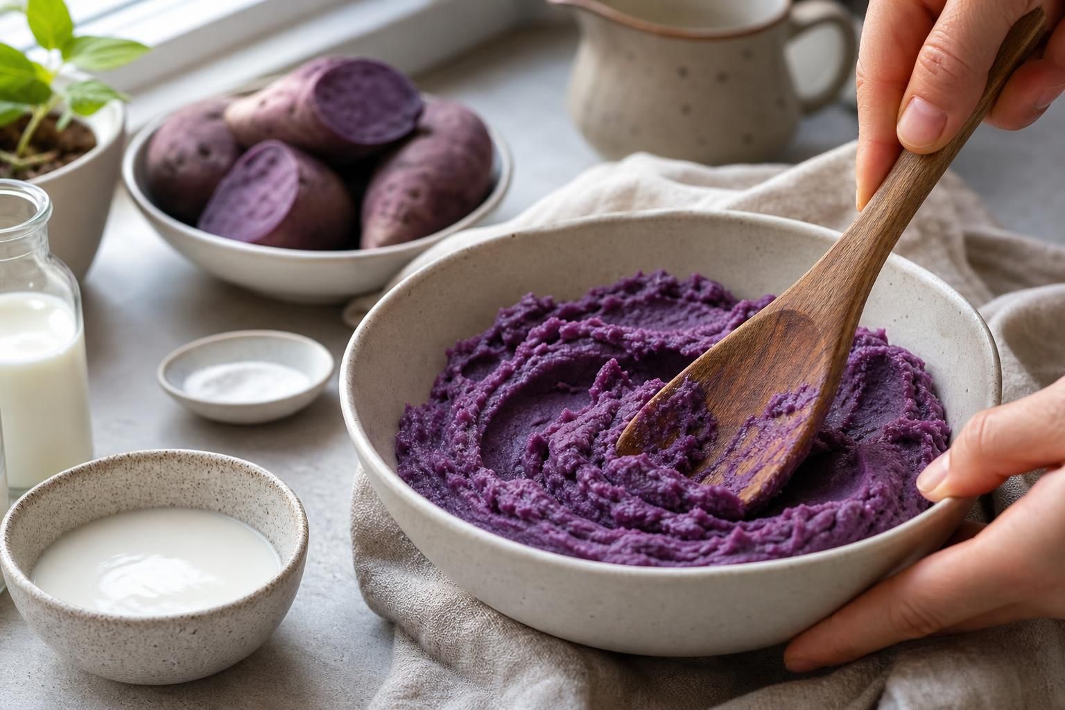 Ube nei dolci: il tubero viola che colora torte e creme in modo naturale - dettaglio
