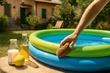 Pulire la piscina gonfiabile in modo naturale (e sicura per i bambini)