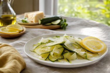 Zucchine crude al limone e parmigiano: l’insalata estiva pronta in 10 minuti