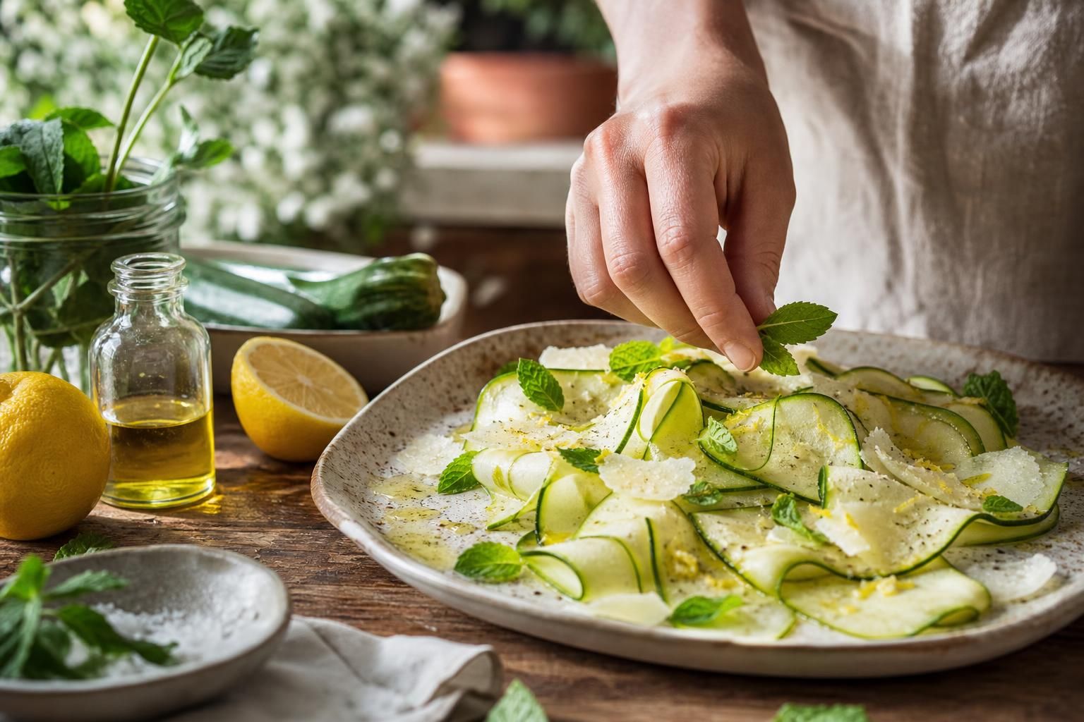 Zucchine crude al limone e parmigiano: l’insalata estiva pronta in 10 minuti - dettaglio