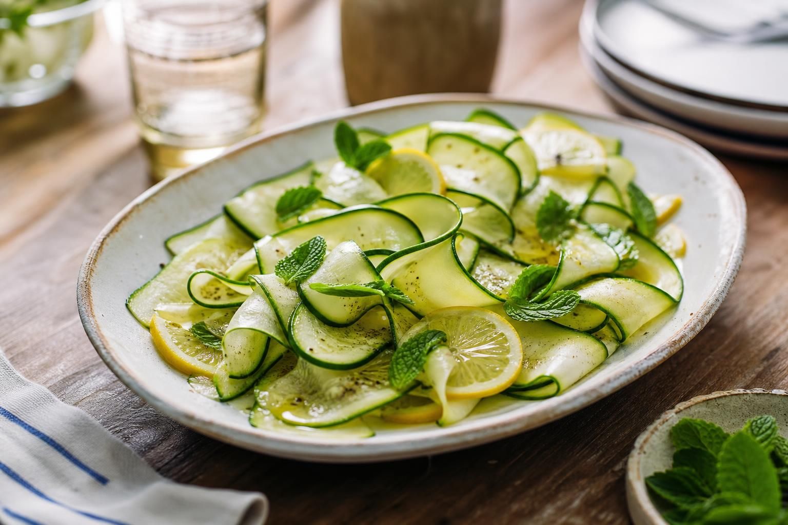 Zucchine marinate senza cottura: il contorno fresco che salva la cena