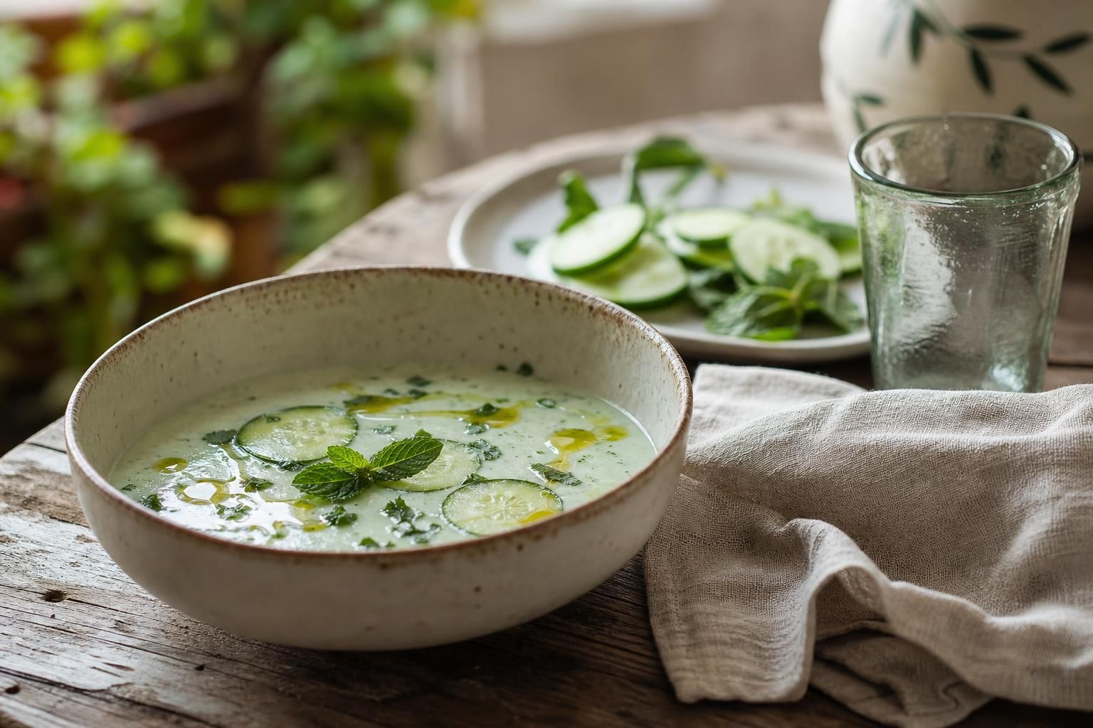 Quando fa troppo caldo, questa zuppa fredda di cetrioli salva il pranzo