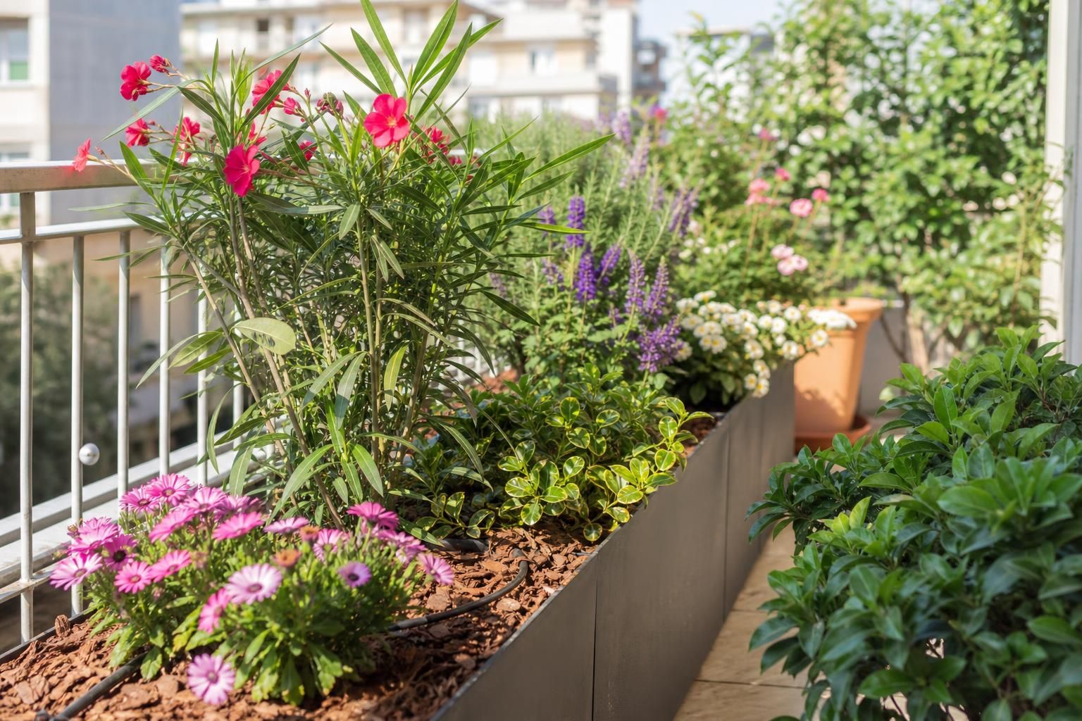Balcone verde anche ad agosto: le scelte giuste per averlo fresco e pieno - dettaglio