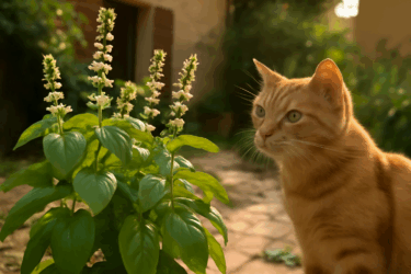 Basilico in fiore di agosto: pericolo o piacere per i gatti?