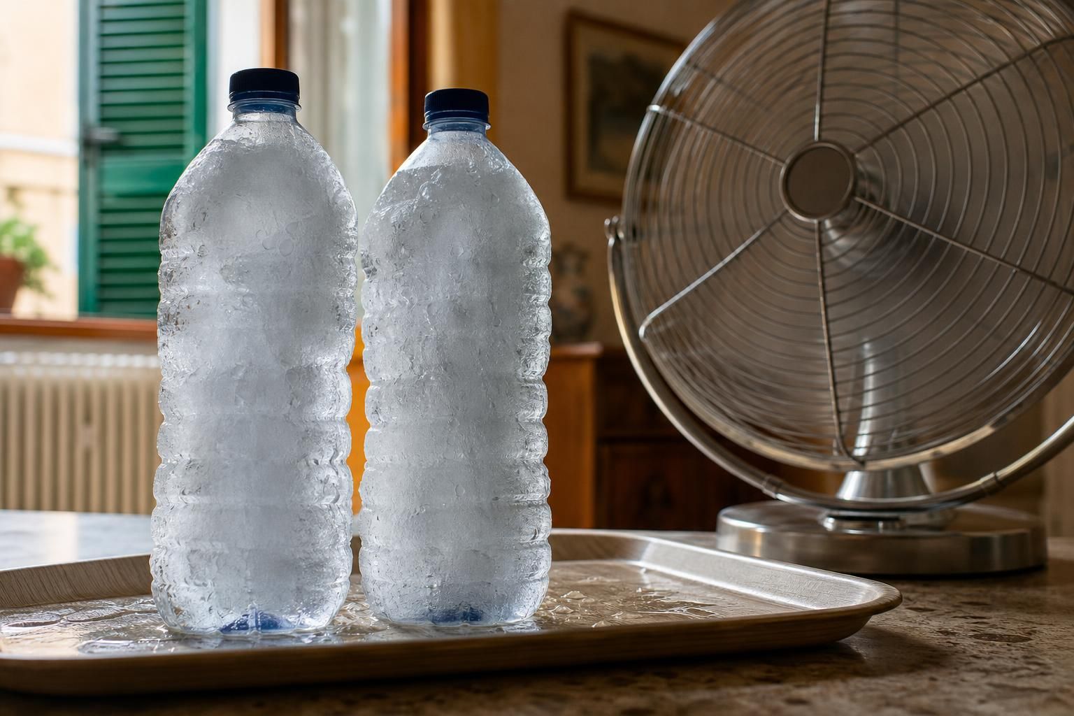 La bottiglia ghiacciata davanti al ventilatore funziona davvero? - dettaglio