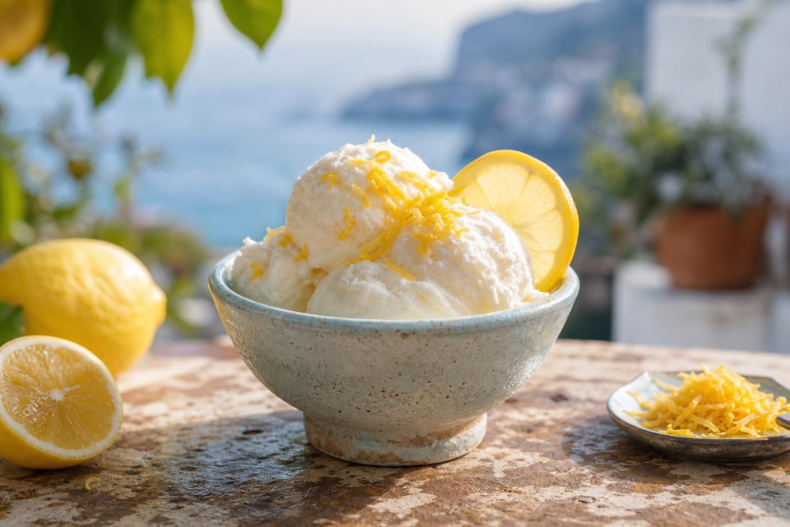 Gelato al limone vegan e senza glutine: cremoso anche senza gelatiera