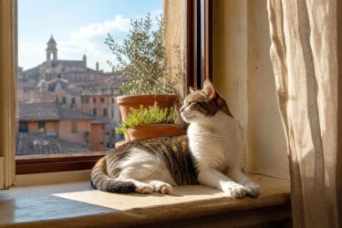 La giornata di un gatto in casa: cosa fa davvero dal mattino alla sera