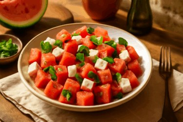 Insalata di anguria e feta vegana: il trucco per un piatto chic