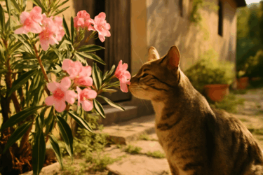 Pericolo in giardino: l’oleandro può uccidere il tuo gatto