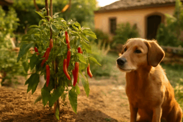 Agosto in giardino: il peperoncino che minaccia i cani curiosi