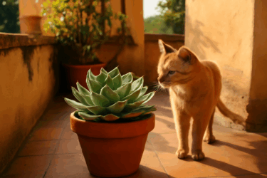 Piante grasse sul terrazzo: un pericolo per il tuo gatto?