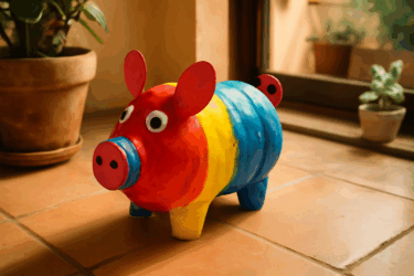 Salvadanaio da bottiglia PET con sabbia: riciclo creativo