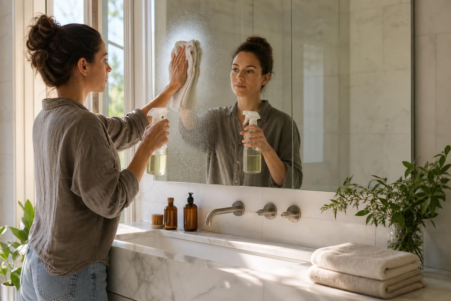 Specchi senza aloni e bagno che profuma: i rimedi naturali più pratici