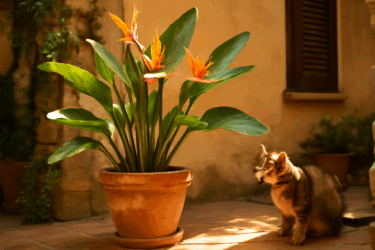 Strelitzia in casa: la verità sulla sicurezza per i gatti