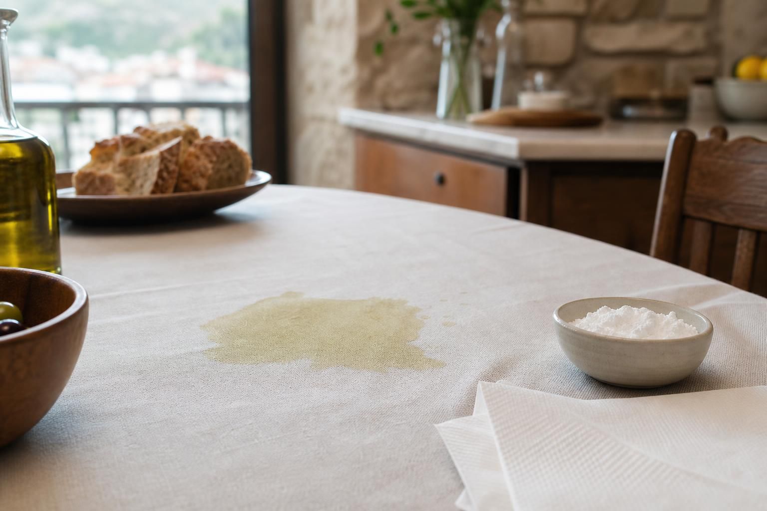Tovaglie unte dopo pranzo? 3 rimedi naturali che funzionano davvero