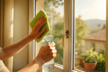 Pulire vetri e specchi senza aloni: la ricetta che funziona davvero