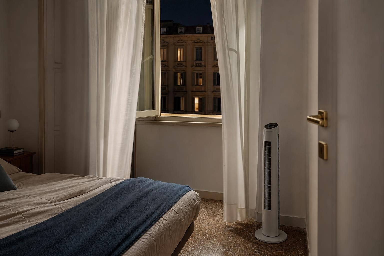 Ventilatore di notte: dove metterlo per dormire meglio senza aria addosso - dettaglio
